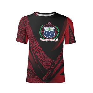Escudo DE ARMAS <span class=keywords><strong>tribal</strong></span> polinesio de Samoa Patrón Camiseta con estampado personalizado Precio bajo Venta al por mayor Camisetas de manga corta de verano para hombres - Product Image 4