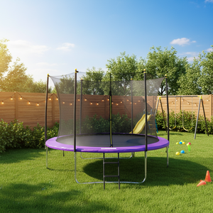 Trampolín Exterior Zoshine con Marco de Acero Aleado y Red de Protección Doble para Gimnasios Infantiles y Fitness - Product Image 1