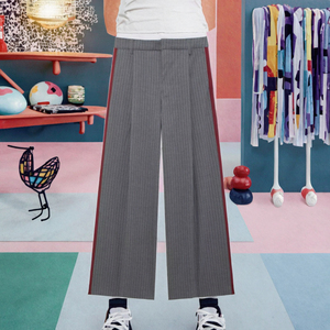 2025 <span class=keywords><strong>donna</strong></span> inizio autunno nuovi slip Boxer gessato <span class=keywords><strong>pantaloni</strong></span> larghi 4661522 vita alta stile Casual con cerniera Fly - Product Image 3