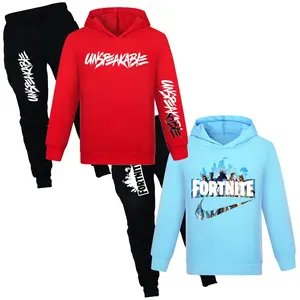 Jongens Kleding Sets Kinderen Brief Print Trainingspak Kids Stripfiguur Tweedelig Zweetpak Jeugd Hoodie Joggingbroek