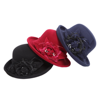 Chapeau Fedora unisexe en feutre de laine 100% laine australienne, style scout, ranger, campagne, Mountie, Smokey Bear, en feutre de fourrure