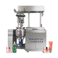 Machine de fabrication de crèmes cosmétiques avec homogénéisateur sous vide à levage hydraulique, réservoir de mélange d'eau et d'huile à commande PLC, directement de l'usine