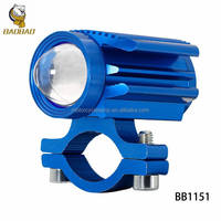 BAOBAO LIGHTING Mini projecteur LED pour moto, en aluminium, 12V, blanc et jaune, double couleur, clignotant, pour vélo