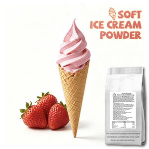 Charm Food 1Kg per Confezione Polvere Classica per Gelato Soft Serve alla Fragola, Texture Cremosa e Setosa, Veloce da Preparare per Gelaterie - Product Image 2
