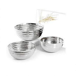 Ensemble de 3 bols à nourriture en aluminium, design moderne, différentes tailles, pour collations et desserts, best-seller - Product Image 4