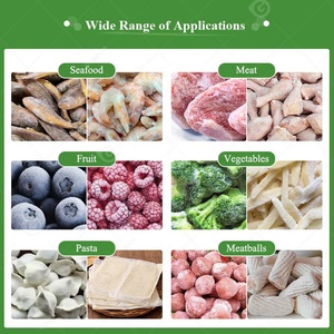 Tôm xoắn ốc Dâu Tây Đường hầm iqf Nitơ lỏng thiết bị Vụ Nổ Máy làm lạnh Tủ đông dòng hoàn chỉnh cho shocs - Product Image 5