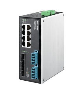 Commutateur Ethernet industriel géré de couche 3 TP-LINK TL-IS500-8G4T-BL, 8 ports Gigabit RJ45, 4 ports 10G SFP+ pour réseau - Product Image 1