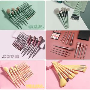 Conjunto de Pincéis de Maquiagem para Viagem 8/13 Peças: Ferramentas Essenciais para Base, Blush, Sombra e Kabuki - Product Image 3