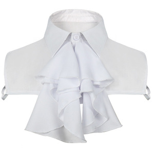 Collier faux médiéval Renaissance vintage pour femme/homme, <span class=keywords><strong>Jabot</strong></span> victorien détachable, accessoire de costume Steampunk avec nœud papillon - Product Image 1