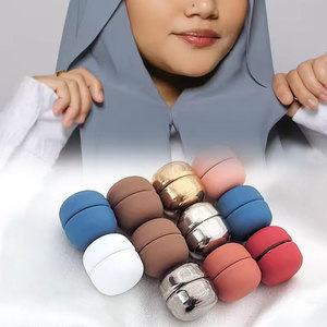 Khăn trùm đầu nút khăn choàng cố định vòng tròn mạnh mẽ Neodymium hijab nam châm cho wommen khăn pins chuỗi khóa Trâm từ tùy - Product Image 1