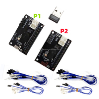 Manette de jeu arcade sans fil 2,4 G, plaque d'encodage USB bon marché pour deux joueurs, machine de jeu PC Mame, bricolage, pousse-pièces sans monnaie