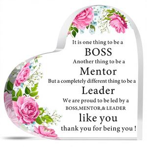 Décoration de bureau en acrylique avec citations inspirantes sur le thème floral <span class=keywords><strong>pour</strong></span> femme de pouvoir - <span class=keywords><strong>Cadeau</strong></span> de Noël ou d'anniversaire <span class=keywords><strong>pour</strong></span> femme dirigeante - Product Image 2