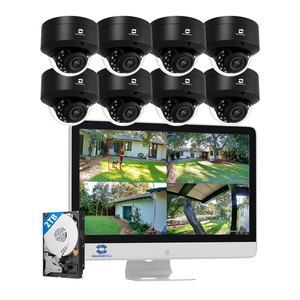 Système NVR 8 canaux GWSECU, 8 caméras de sécurité IP dôme PoE 5MP avec micro intégré, vision nocturne IR pour la surveillance vidéo à domicile et en magasin - Product Image 1