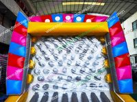 Parcours d'obstacles gonflable Plinko, piste de course, château gonflable extérieur décoratif, petite machine distributrice pour enfants, jeu de carnaval, fosse à mousse