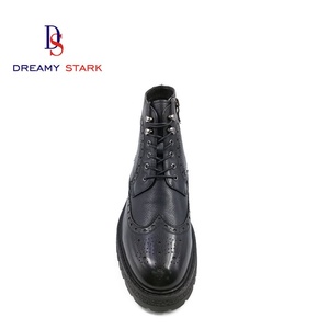 Botas de Encaje Dreamy Stark, Nuevas y a la Moda, de Cuero Genuino, de Caña Alta, para Otoño e Invierno, Zapatos Casuales para Hombre - Product Image 2