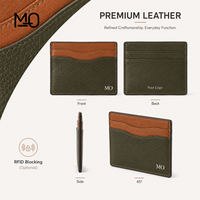 Porte-cartes en cuir bicolore, portefeuille fin pour cartes avec logo personnalisé pour les marques de détail, les cadeaux d'entreprise et les commandes en gros