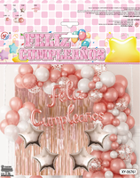 Ensemble de décoration de ballons pour joyeux anniversaire espagnol Ballon en feuille d'hélium gonflable Fournitures de décoration de fête d'anniversaire