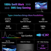 Moniteur de jeu LED IPS incurvé d'usine 27/32/34 pouces 2K/4K/5K 165Hz 4ms Temps de réponse 120% SRGB