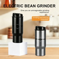 Moulin à café et machine à café 2-en-1 de 1600 mAh, capacité de 40 tasses, réglage de mouture grossière ajustable pour usage quotidien en extérieur, au bureau ou comme cadeau