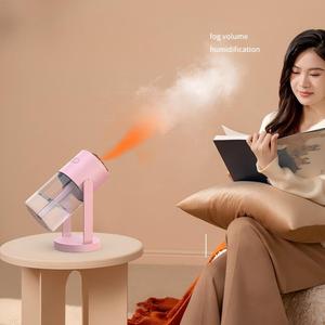 เครื่องเพิ่มความชื้นในอากาศแบบพกพา Volcano Shaking Head 280 มล. พร้อมไฟสร้างบรรยากาศหลากสี ดีไซน์ลายแตก  ทำงานเงียบ 36 เดซิเบล  ฟังก์ชั่นตั้งเวลา  ใช้ได้ในรถยนต์ - Product Image 2