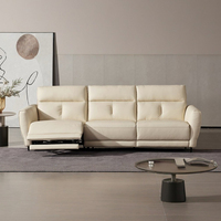 Ensemble de canapés en cuir véritable inclinables électriques pour salon, design moderne, avec USB, canapé 3 places, vente en gros