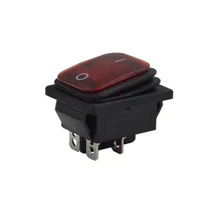 Hot Selling Waterproof RL2 KCD4 2 Position Red Green 4 Pin ON-OFF Light Toggle Switch Rocker Switch for Mechanical Equipment