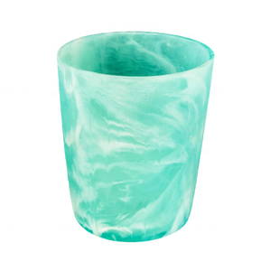 Tasse en résine de qualité alimentaire polie à la main Tasse à eau Tasse à boisson avec texture en marbre Motif Aqua Swirl <span class=keywords><strong>Good</strong></span> Touch <span class=keywords><strong>Feeling</strong></span> - Product Image 5