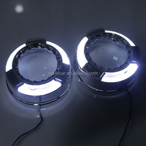 Wholesale Car Projector Lens Retrofit LED Shrouds LED DRL Angel-eye with Shrouds for 3 Inch Q5 Hella5 Bi Xenon Projector Lens - Product Image 4