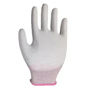 YP- Q2S Clean Room Liner PU Work Coated White Gloves for Factory/Wear Resistant White PU Palm Glove/PU Palm Fit Coated Gloves