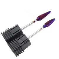 Super ! Fraise à ongles professionnelle en carbure intégral violet pour machine à ongles électrique, outils de nail art pour la coupe et le polissage des ongles.