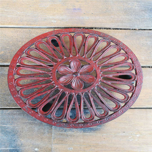 Supports de fleurs pratiques en fonte, carrés et ronds, pour plateaux mobiles, à bas prix, vente en gros d'articles d'artisanat métallique - Product Image 5