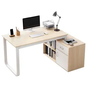 中国のモダンな新しいオフィス家具セットL字型木製ディレクターマネージャーCeoエグゼクティブデスク