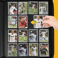 Classeur de cartes à collectionner étanche grande capacité (plus de 1000 cartes), porte-cartes en cuir PU à 16 pochettes pour cartes à chargement latéral de taille standard, noir