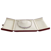 Boîte d'emballage de bijoux en velours, grand collier de luxe personnalisé, ensemble de boîtes à bijoux pour bagues avec Logo, vente en gros