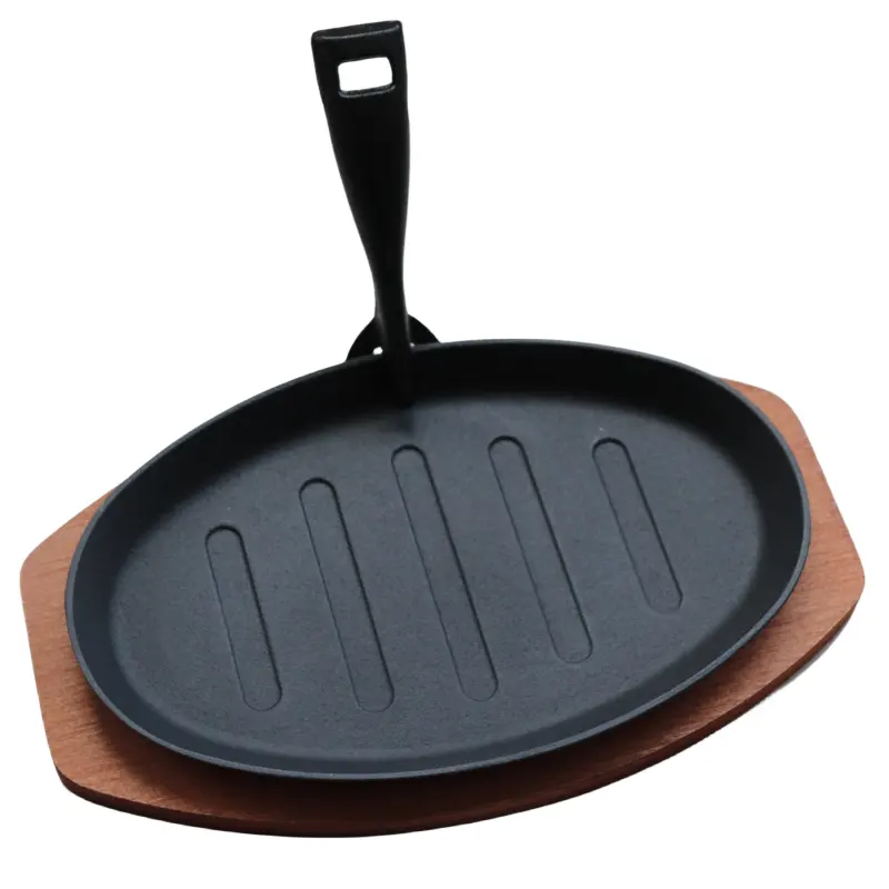 Индивидуальная Марка, чугунная тарелка овальной формы, тарелка для стейка, сковорода
