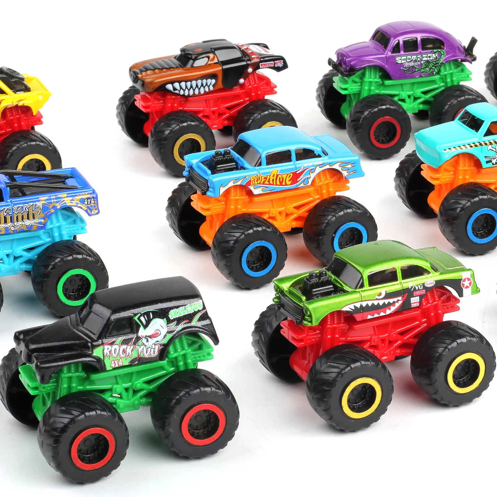 Low Price Hot Selling 3Pcs Random Set Four Wheeled Car Off-Road Monster Trucks Wholesale Diecast Car Toy