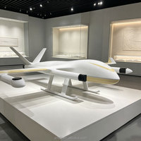 A162 Концептуальная модель транспортного средства VTOL из стекловолокна, научно-фантастическая скульптура воздушного судна, большая скульптура самолета для туристических объектов