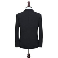 Jas pria Slim Fit, jaket, rompi celana 3 buah set pakaian pernikahan Formal Bisnis