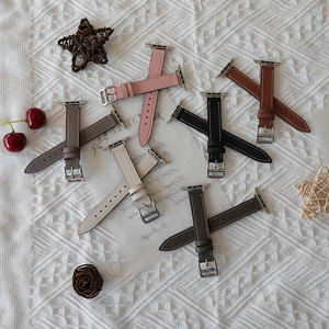 <span class=keywords><strong>2023</strong></span> nouveaux bracelets Smartwatch en cuir de conception classique pour <span class=keywords><strong>Apple</strong></span> <span class=keywords><strong>Watch</strong></span> couleur grise - Product Image 3