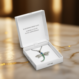 Collar con Colgante de Libélula de Oro Blanco de Lujo, Gema de Diamante con Corte Brillante, Engaste de Garra, Cadena de Serpiente, Joyería Unisex para Regalo - Product Image 2