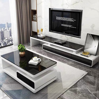 Ensemble de meubles TV populaires, meuble TV moderne de luxe pour salon, console multimédia, table de télévision pour la maison
