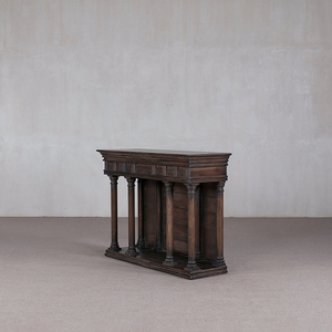 Tavolo Console in Legno Massello Serie Raphael, Stile Piedistallo Antico per Soggiorno o Hotel, Arredamento per la Casa - Product Image 4