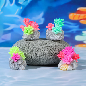 Decoraciones de Coral Subacuáticas en Miniatura, Adornos de Resina Plástica para Acuarios, Decoración DIY para Peceras, Estilos A, B, C, D - Product Image 3