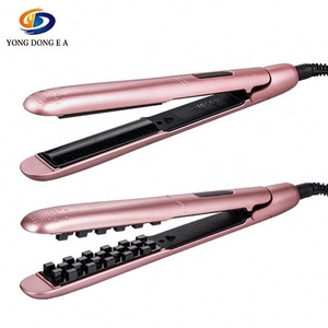 Peine de hierro plano <span class=keywords><strong>para</strong></span> mujer, la <span class=keywords><strong>mejor</strong></span> máquina alisadora de cabello de oro rosa, máquina alisadora de pelo iónica profesional - Product Image 3