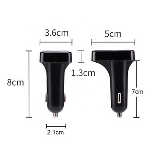 Enchufe de coche para <span class=keywords><strong>Bluetooth</strong></span> 5,0 transmisor FM receptor de Audio portátil inalámbrico 2.1A cargador rápido USB Dual REPRODUCTOR DE MP3 automático Coche - Product Image 6