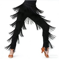 Pantalon à franges de grande taille pour danse latine, pantalon de combat de taureau, costume de danse jazz tango pour femmes