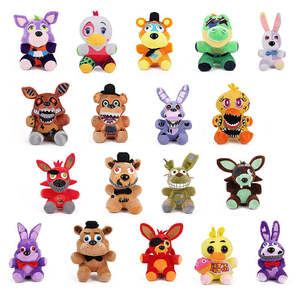 Peluches de <span class=keywords><strong>Five</strong></span> Nights at <span class=keywords><strong>Freddy</strong></span>'s FNAF de 15 cm, <span class=keywords><strong>Freddy</strong></span> Bear, Foxy, Bonnie, Rellenos de Algodón PP, Juguetes de Peluche - Product Image 1