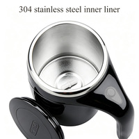 Tasse à café mélangeuse automatique en acier inoxydable 304, mélange rapide et sans effort, tasse à lait électrique rotative magnétique