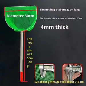 Épuisette intégrée en acier inoxydable à mailles fines épaissies <span class=keywords><strong>pour</strong></span> la capture de petits <span class=keywords><strong>poissons</strong></span> et de crevettes, utilisation intérieure - Product Image 5