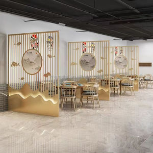 Phật sơn thép không gỉ Nhà Hàng phân vùng màn hình bảng điều khiển cửa cho văn phòng ngoài trời khách ăn uống phân chia Patio - Product Image 4